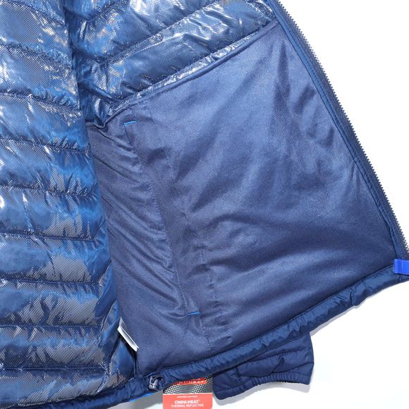 Columbia Mens White Out II Hooded Puffer Jacket - Large - Navy/Azure Blue - NWT - Picture 6 of 8